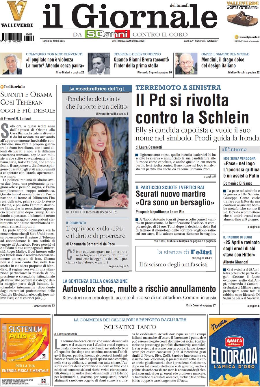 Prima-pagina-libero-edizione-di-oggi-22-04-2024