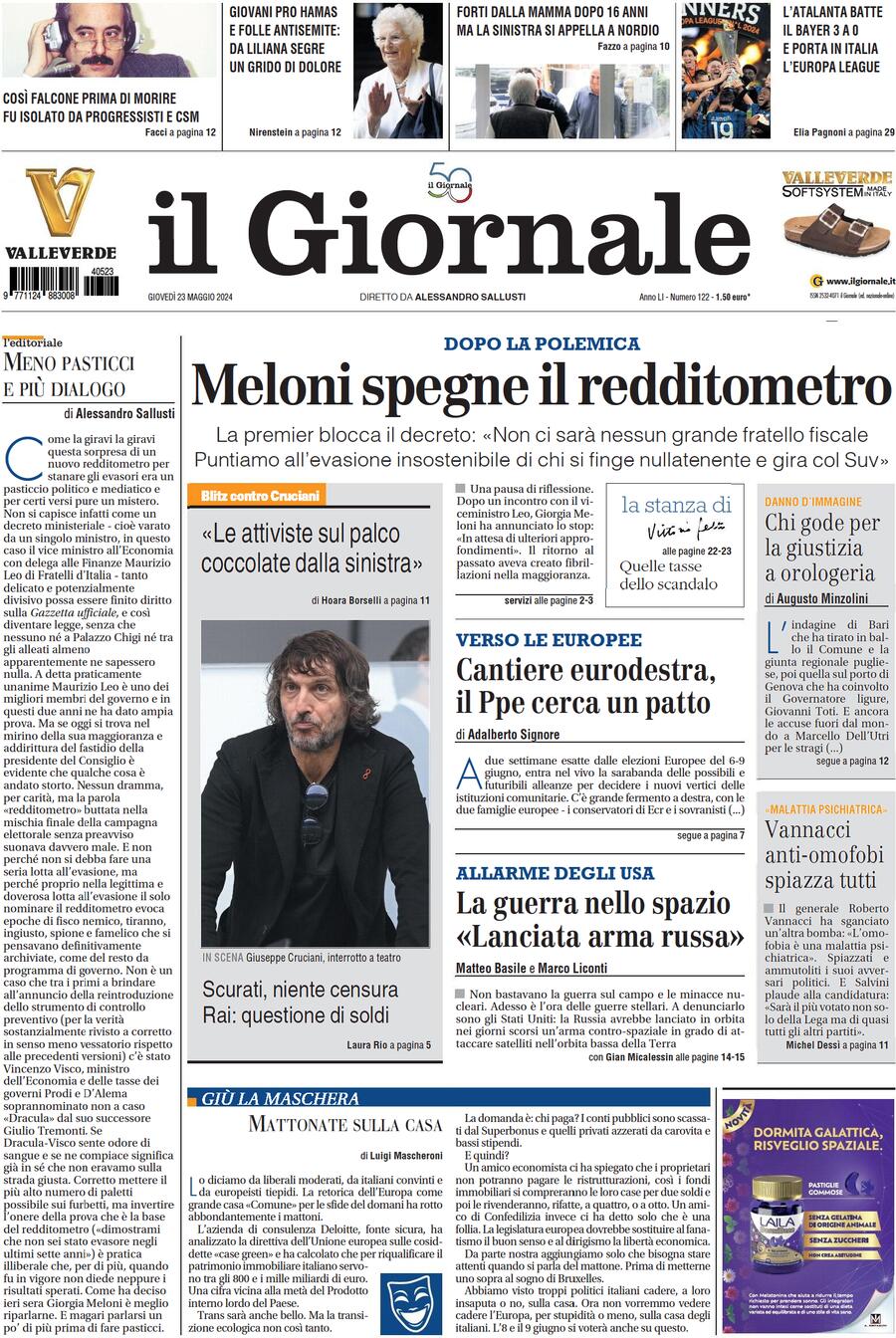 Prima-pagina-libero-edizione-di-oggi-23-05-2024