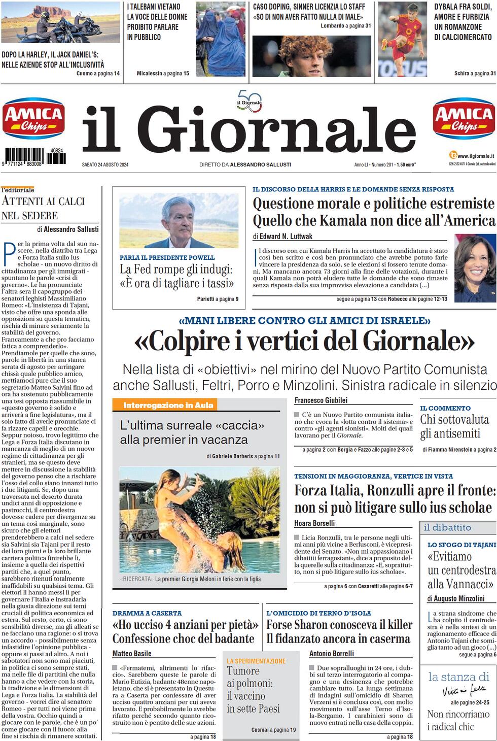 Prima-pagina-libero-edizione-di-oggi-24-08-2024