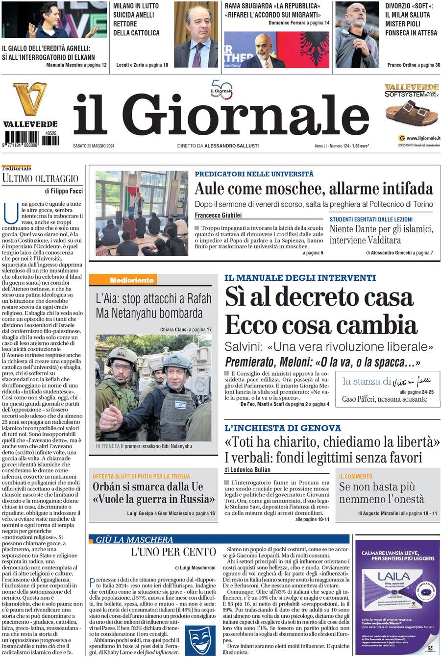 Prima-pagina-libero-edizione-di-oggi-25-05-2024