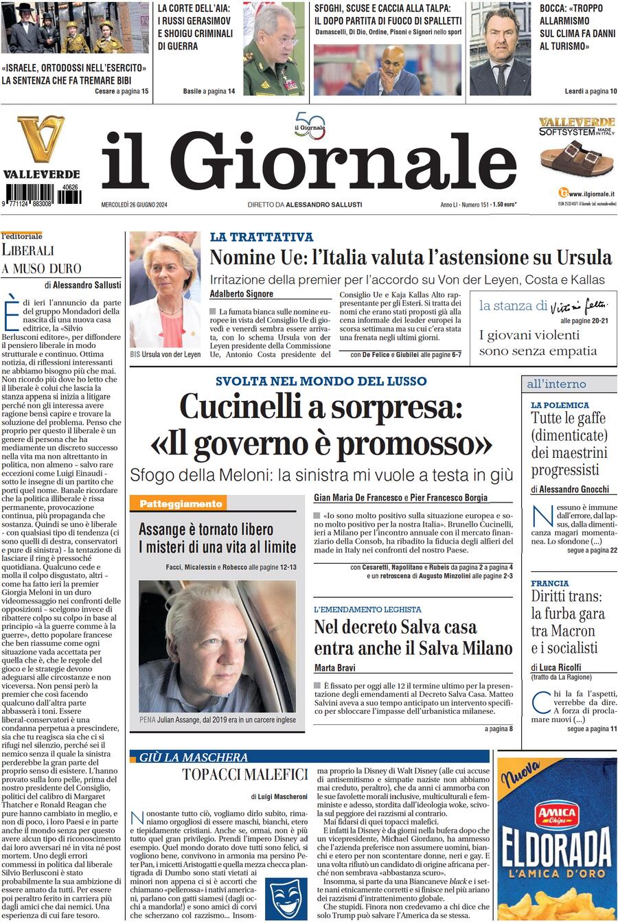 Prima-pagina-libero-edizione-di-oggi-26-06-2024