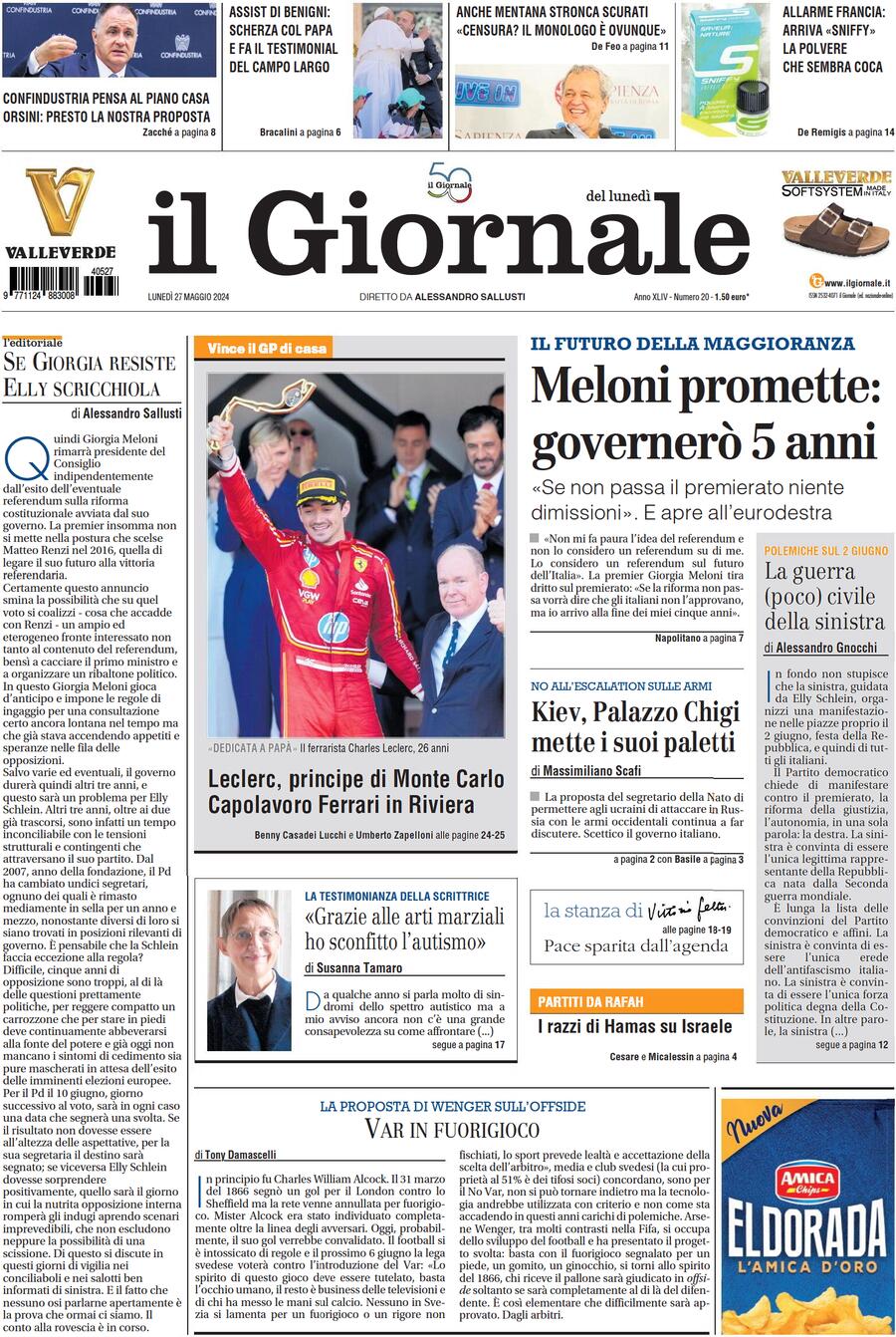 Prima-pagina-libero-edizione-di-oggi-27-05-2024