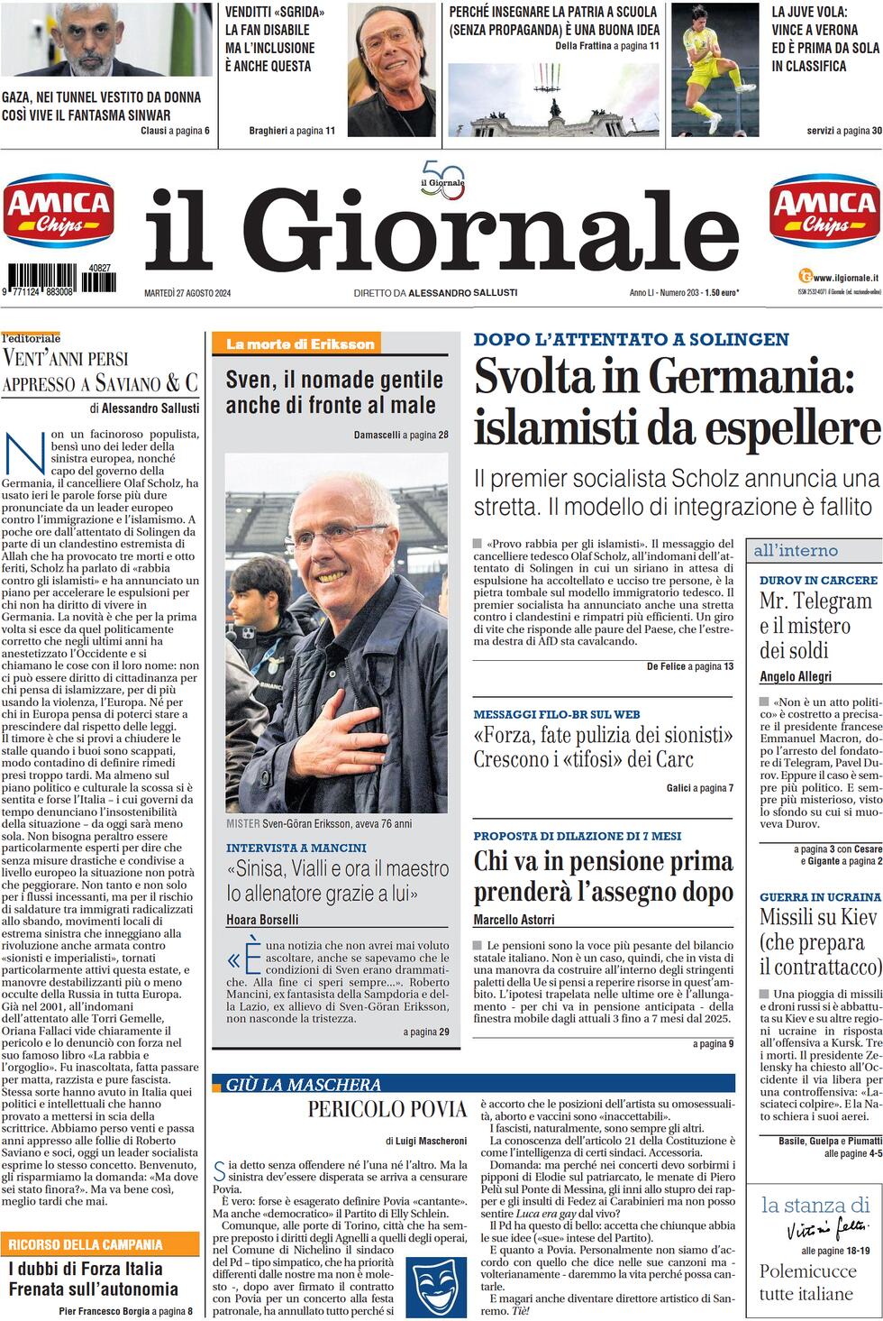 Prima-pagina-libero-edizione-di-oggi-27-08-2024