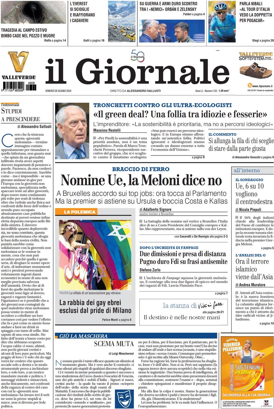 Prima-pagina-libero-edizione-di-oggi-28-06-2024