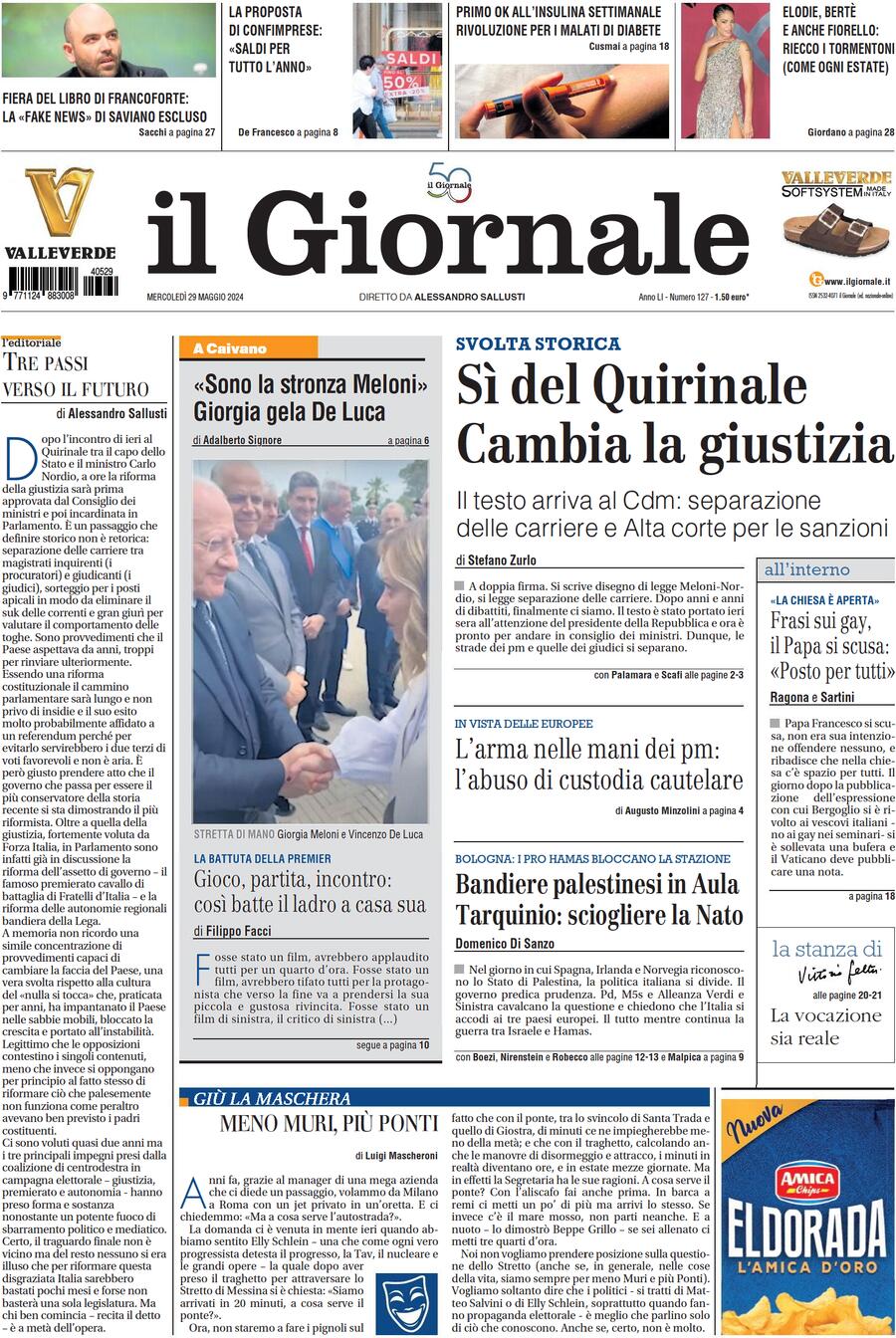 Prima-pagina-libero-edizione-di-oggi-29-05-2024