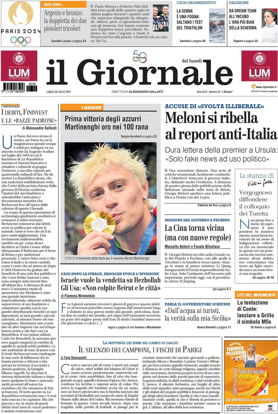 Prima-pagina-libero-edizione-di-oggi-29-07-2024