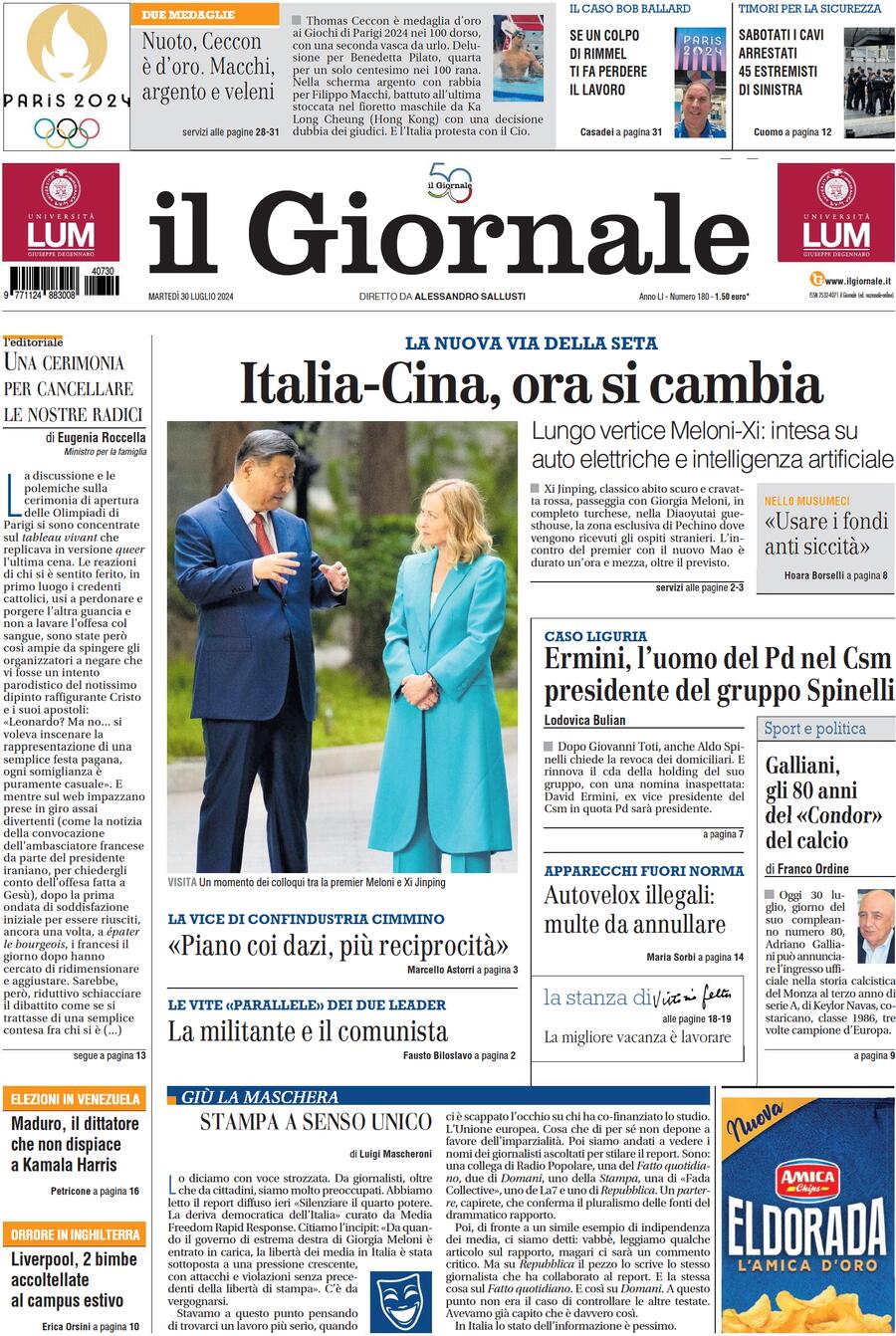 Prima-pagina-libero-edizione-di-oggi-30-07-2024