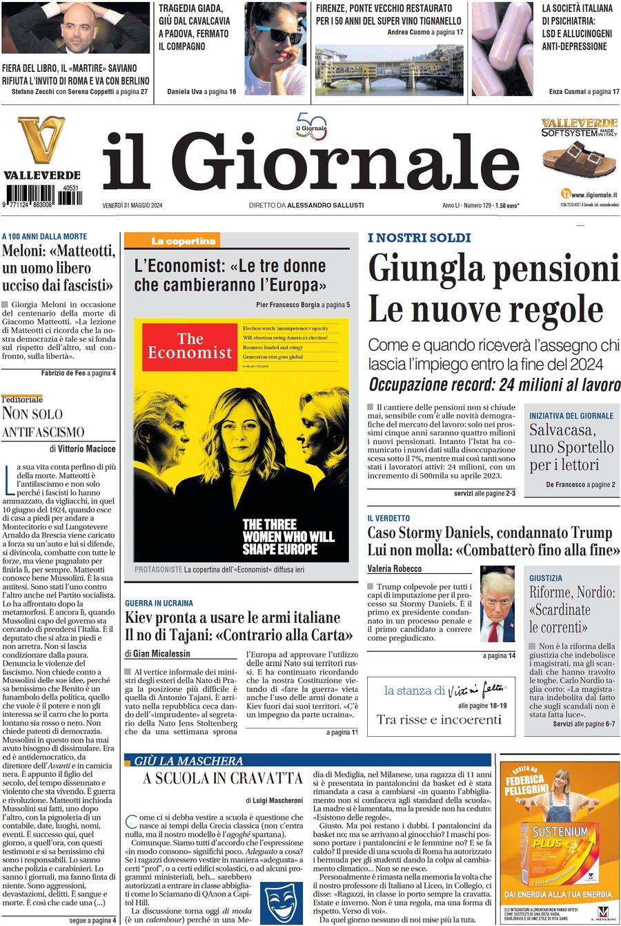 Prima-pagina-libero-edizione-di-oggi-31-05-2024