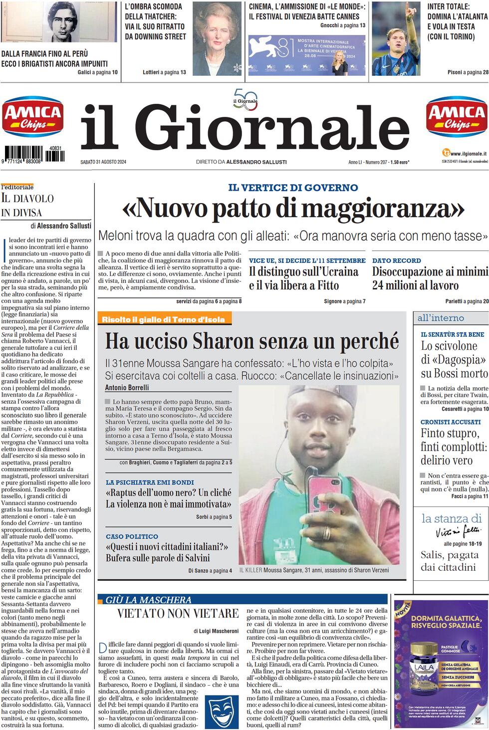 Prima-pagina-libero-edizione-di-oggi-31-08-2024