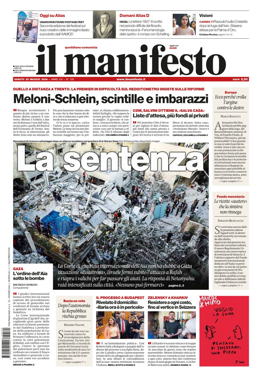 Prima-pagina-il-manifesto-edizione-del-20240525