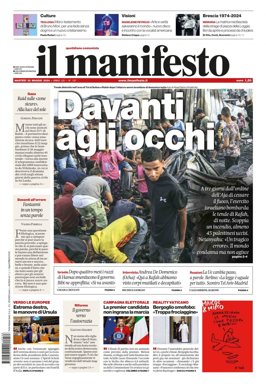 Prima-pagina-il-manifesto-edizione-del-20240528