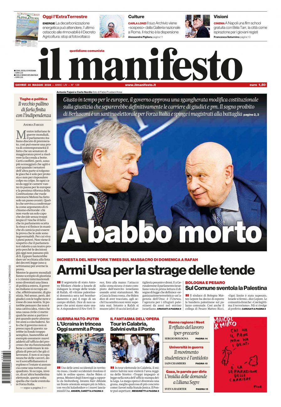 Prima-pagina-il-manifesto-edizione-del-20240530