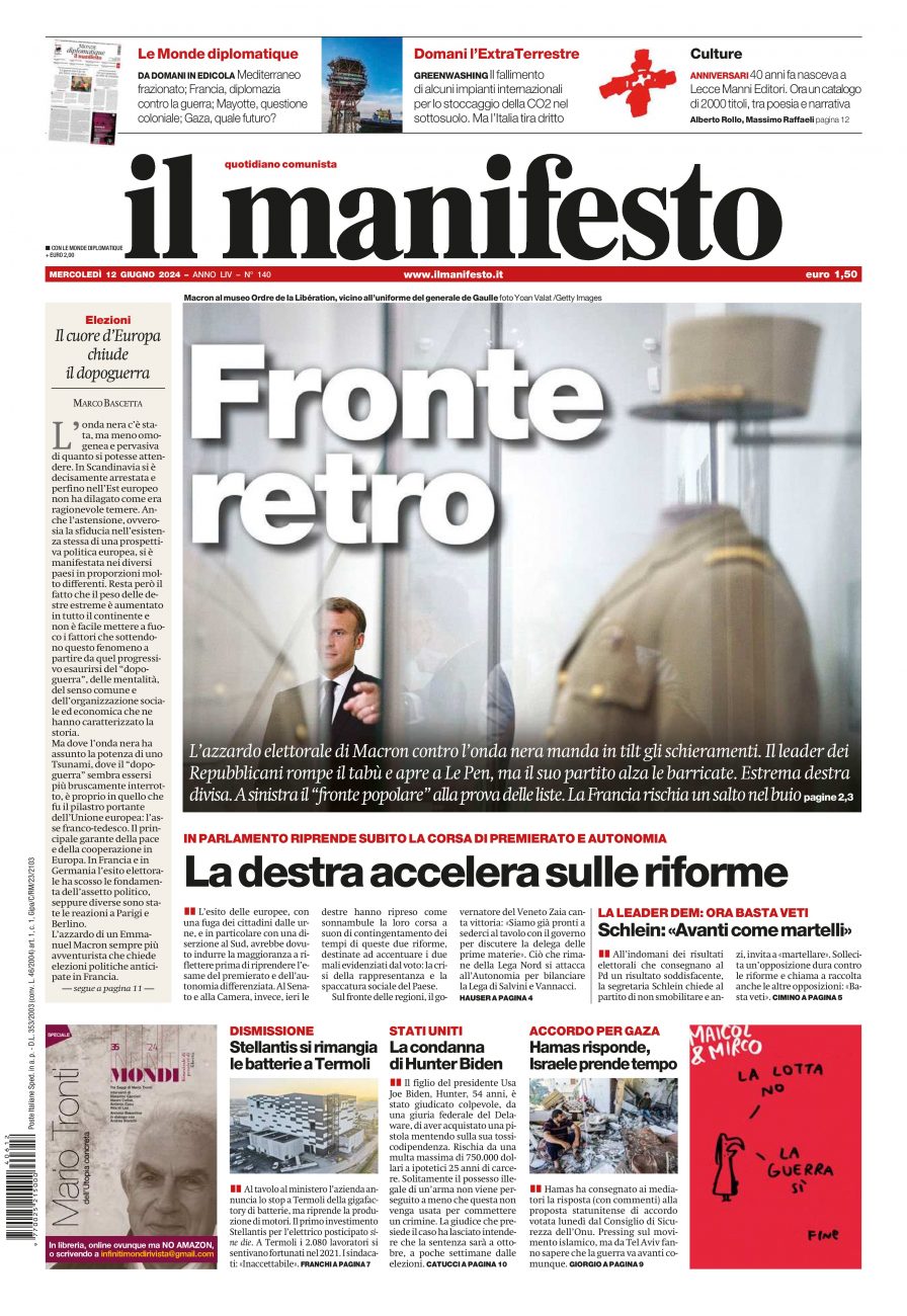 Prima-pagina-il-manifesto-edizione-del-20240612