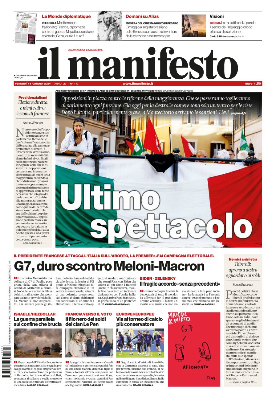 Prima-pagina-il-manifesto-edizione-del-20240614