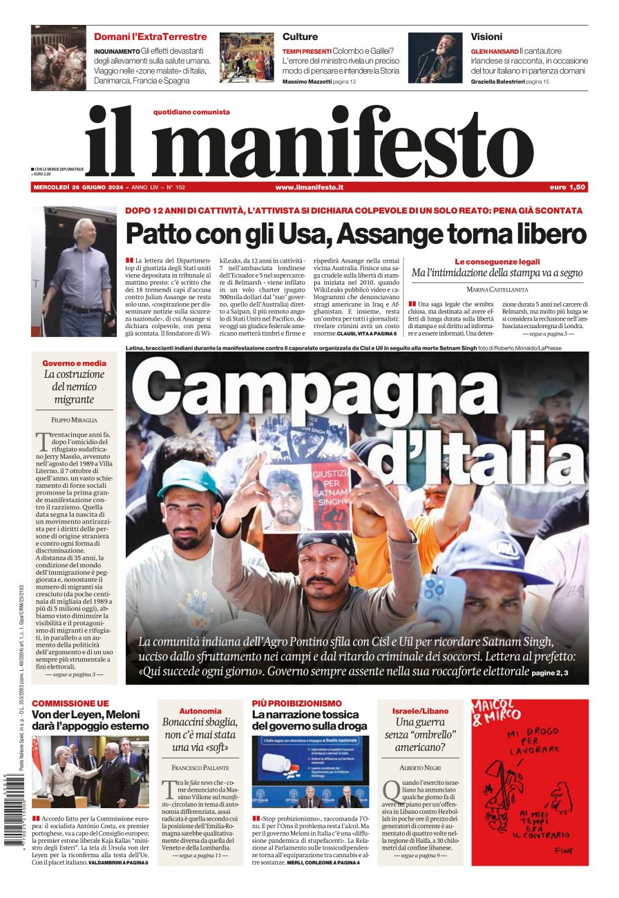 Prima-pagina-il-manifesto-edizione-del-20240626