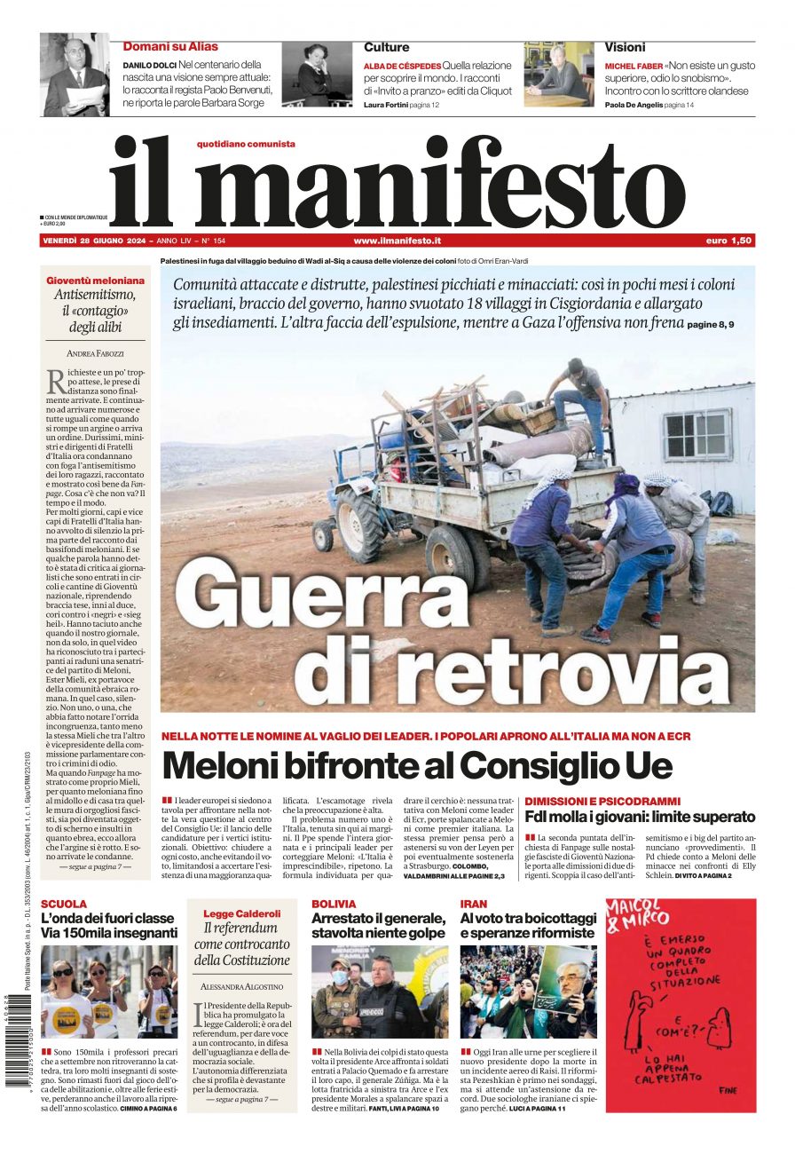 Prima-pagina-il-manifesto-edizione-del-20240628