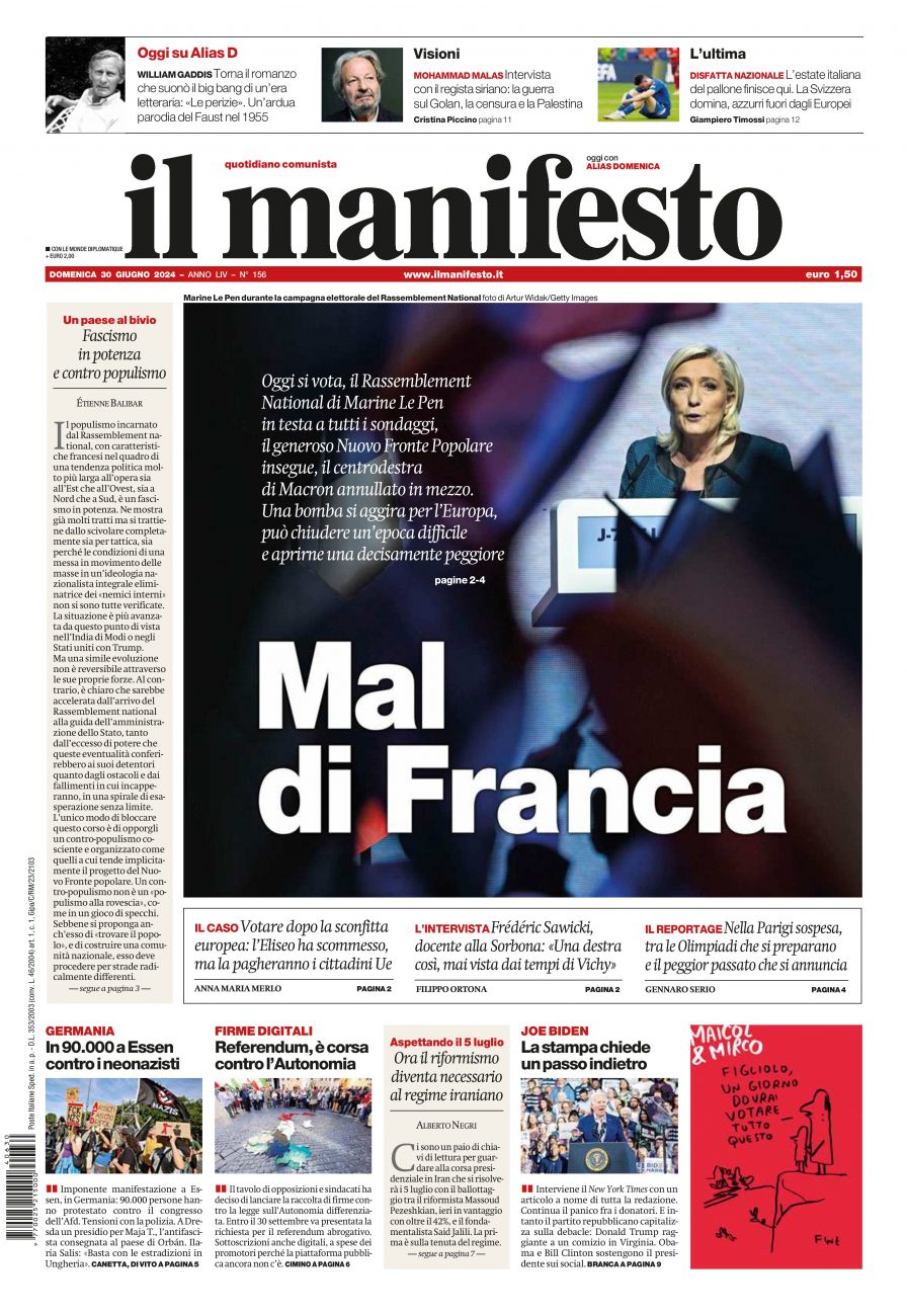 Prima-pagina-il-manifesto-edizione-del-20240630