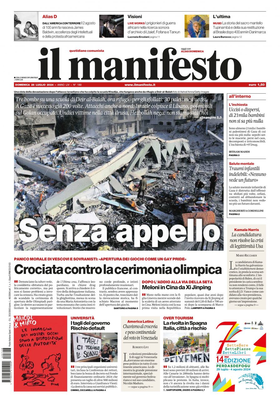 Prima-pagina-il-manifesto-edizione-del-20240728