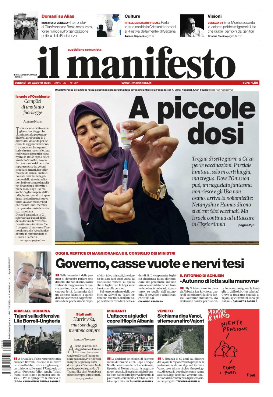 Prima-pagina-il-manifesto-edizione-del-20240830