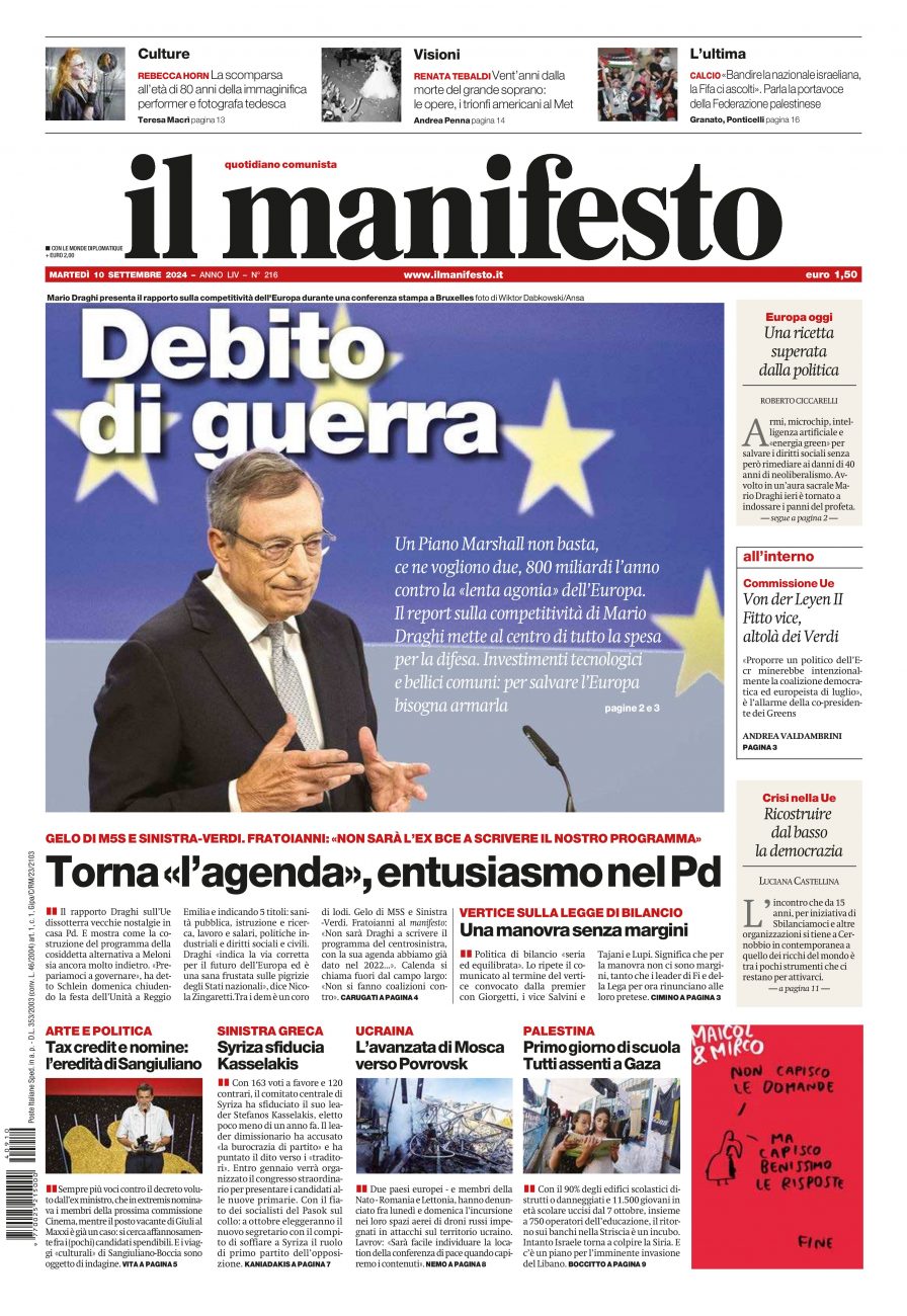 Prima-pagina-il-manifesto-edizione-del-20240910