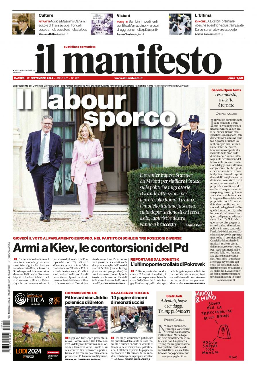 Prima-pagina-il-manifesto-edizione-del-20240917