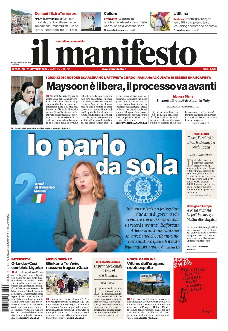 Prima-pagina-il-manifesto-edizione-del-20241023