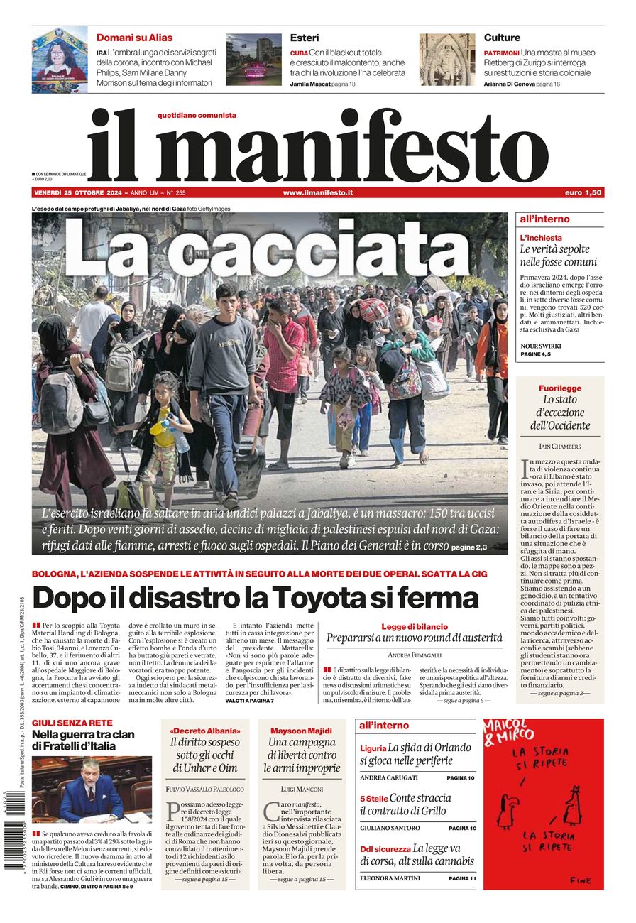 Prima-pagina-il-manifesto-edizione-del-20241025