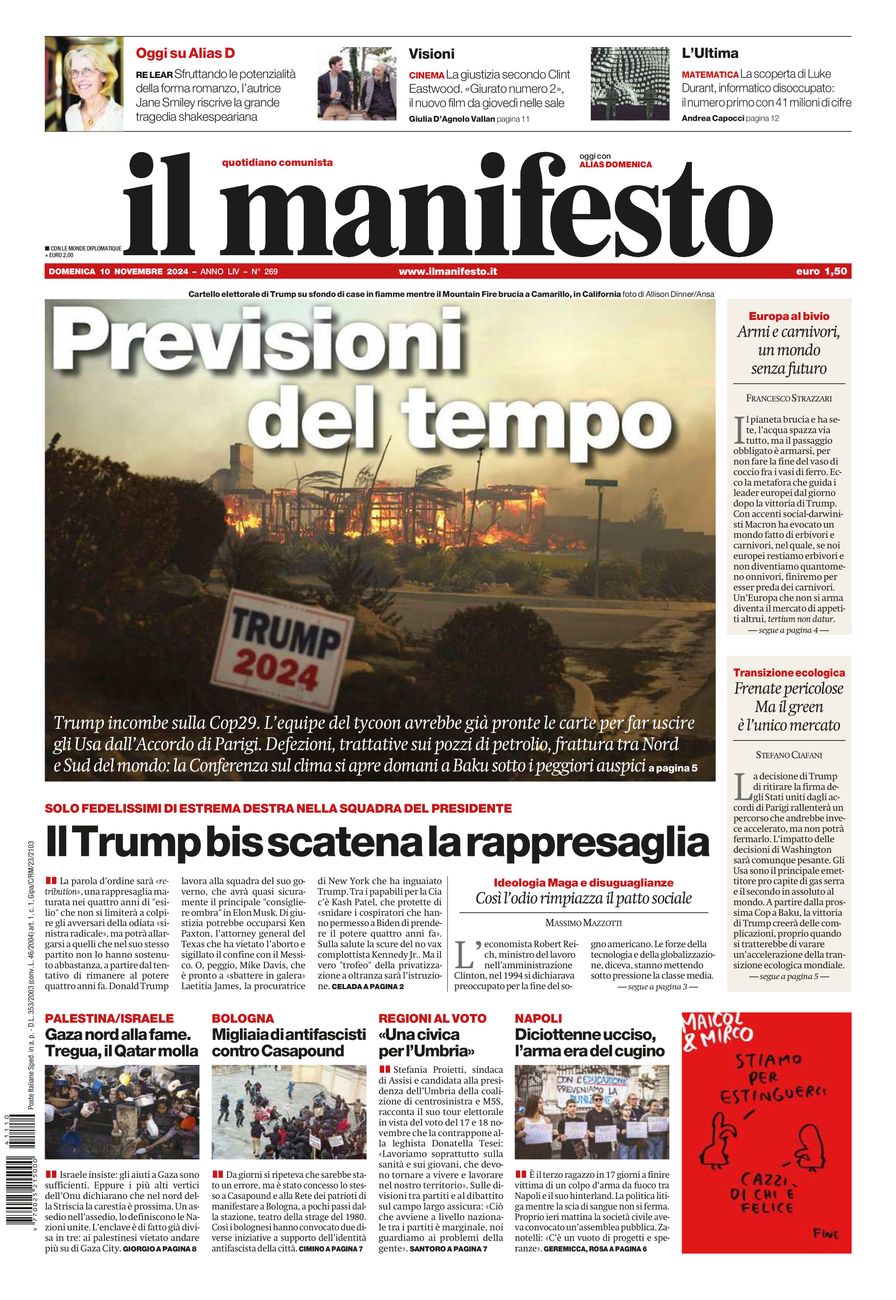 Prima-pagina-il-manifesto-edizione-del-20241110