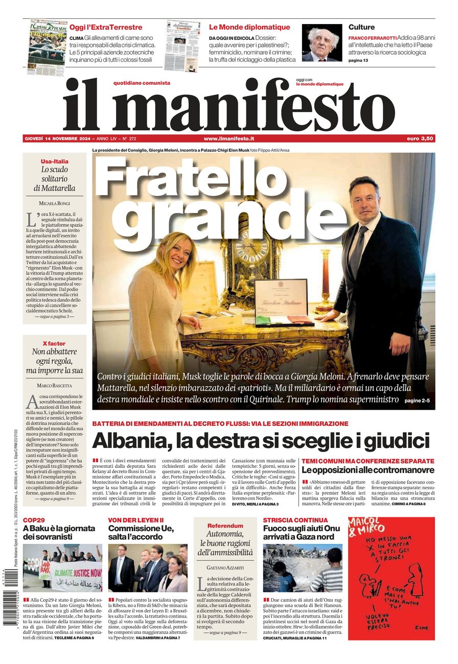 Prima-pagina-il-manifesto-edizione-del-20241114