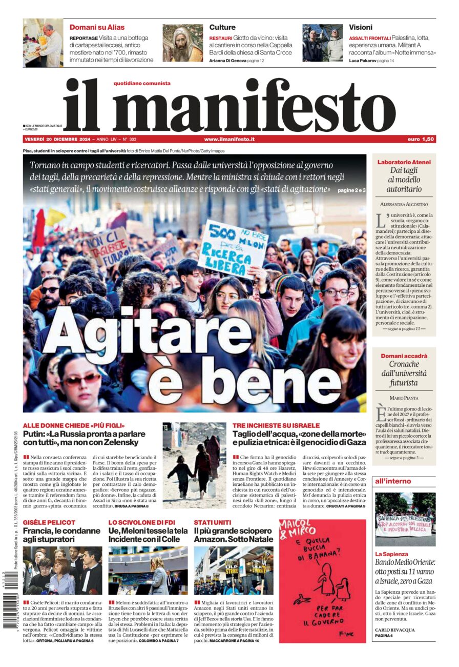 Prima-pagina-il-manifesto-edizione-del-20241220