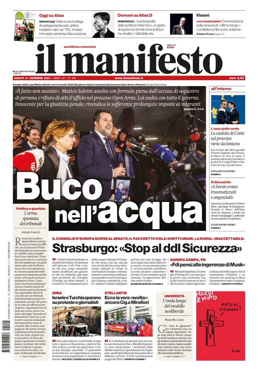 Prima-pagina-il-manifesto-edizione-del-20241221