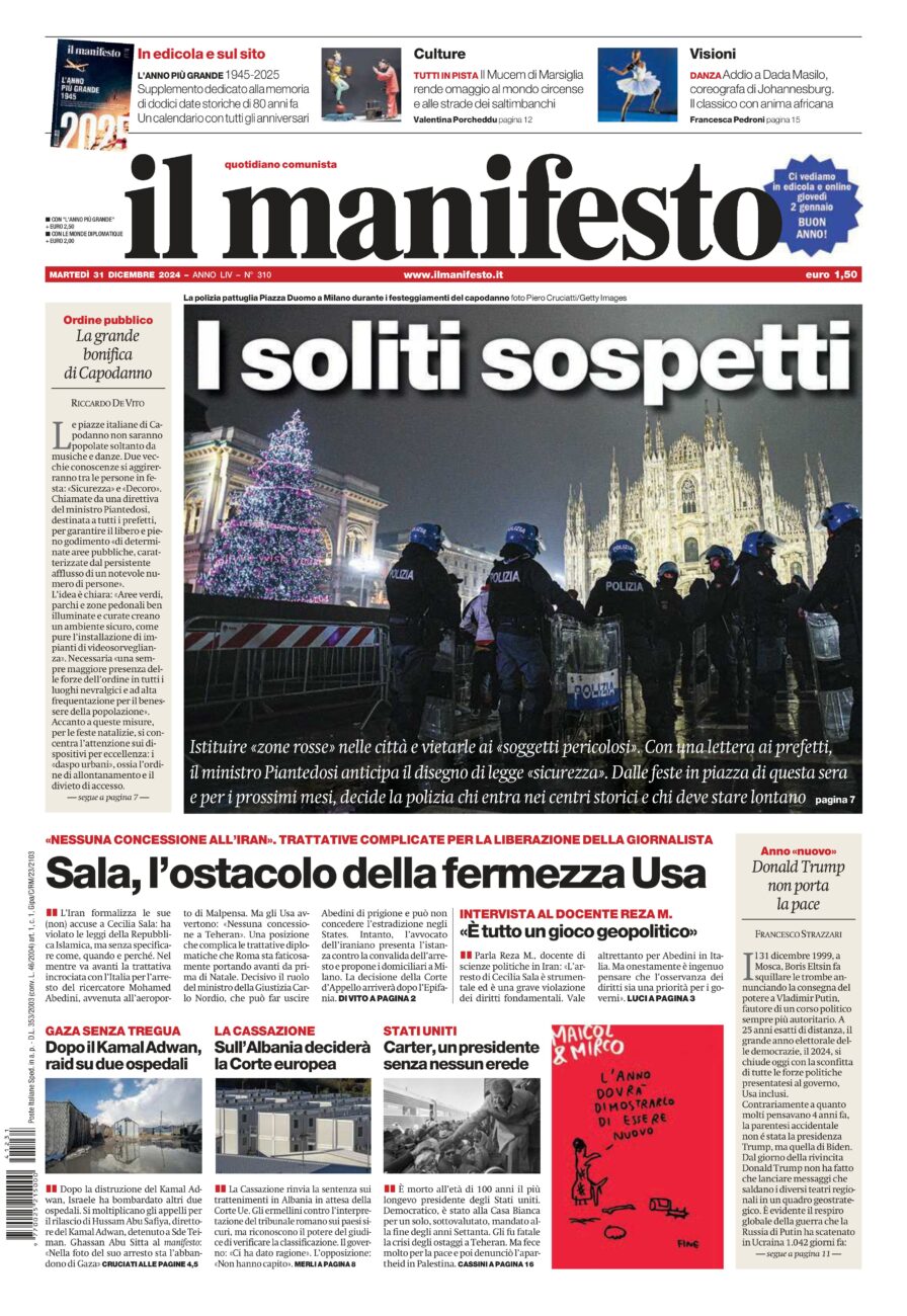 Prima-pagina-il-manifesto-edizione-del-20241231