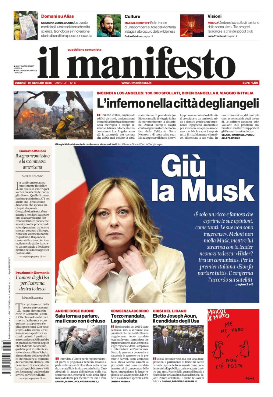 Prima-pagina-il-manifesto-edizione-del-20250110