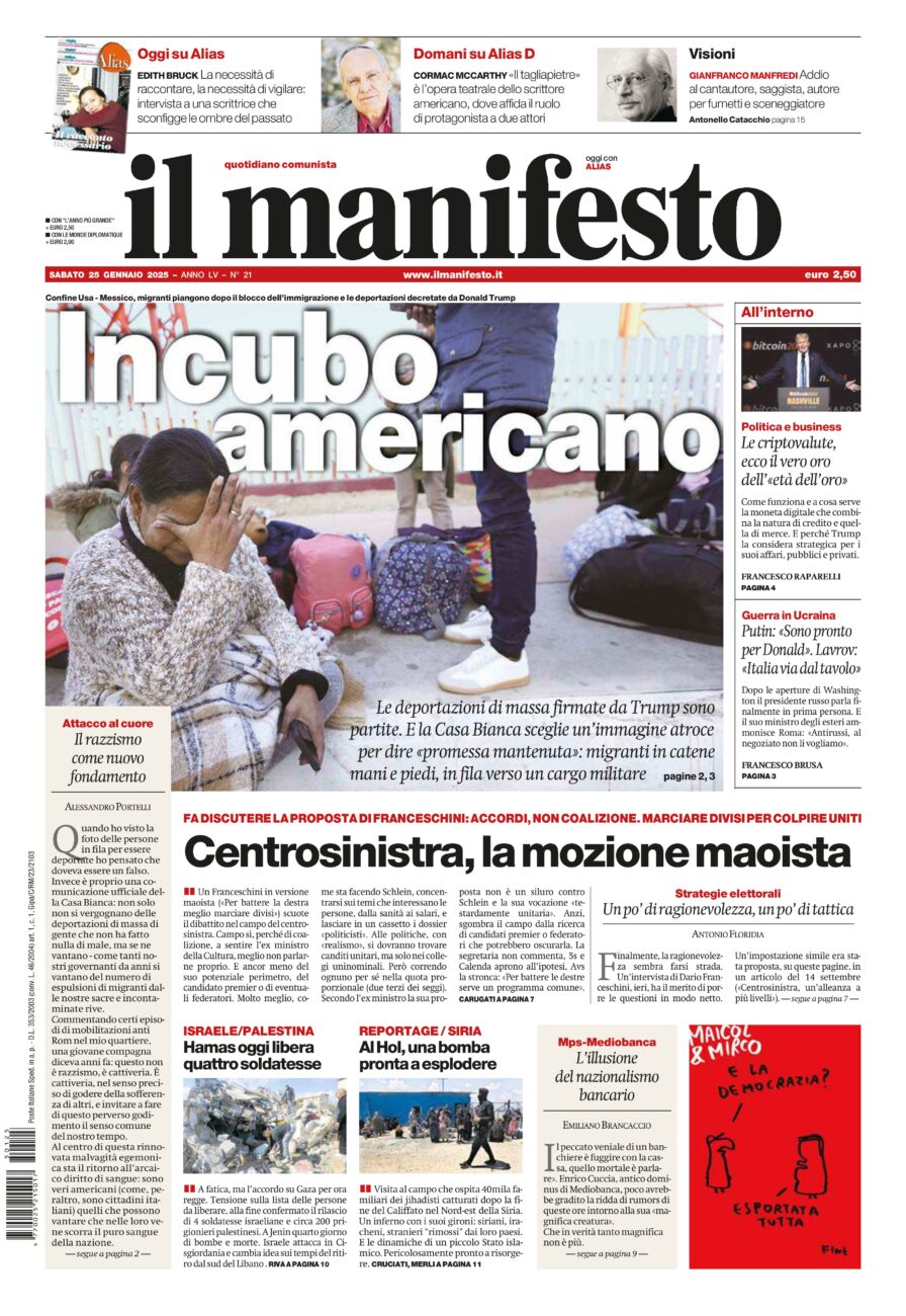 Prima-pagina-il-manifesto-edizione-del-20250125