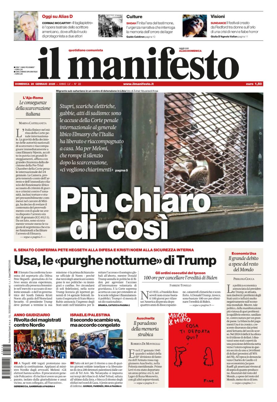 Prima-pagina-il-manifesto-edizione-del-20250126