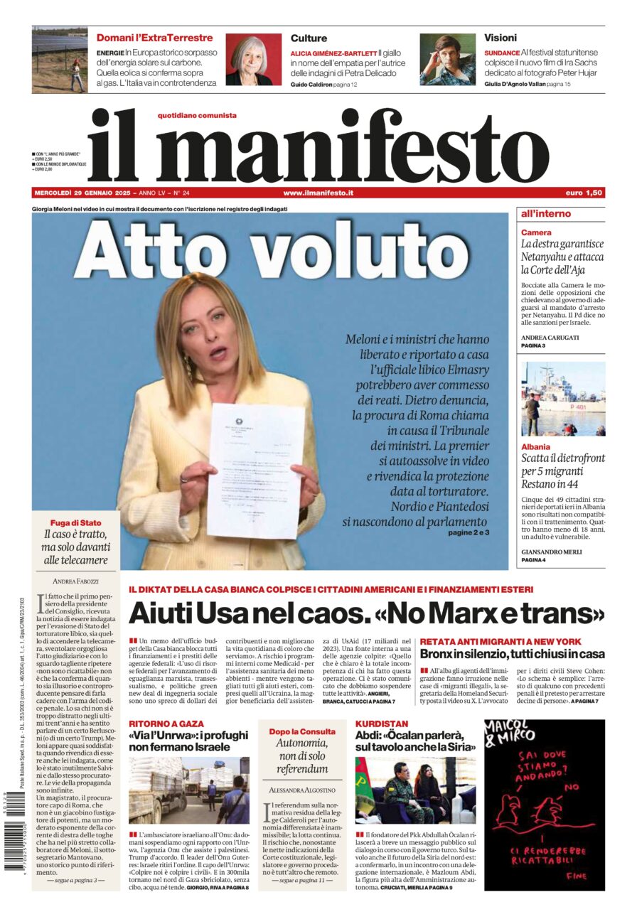 Prima-pagina-il-manifesto-edizione-del-20250129