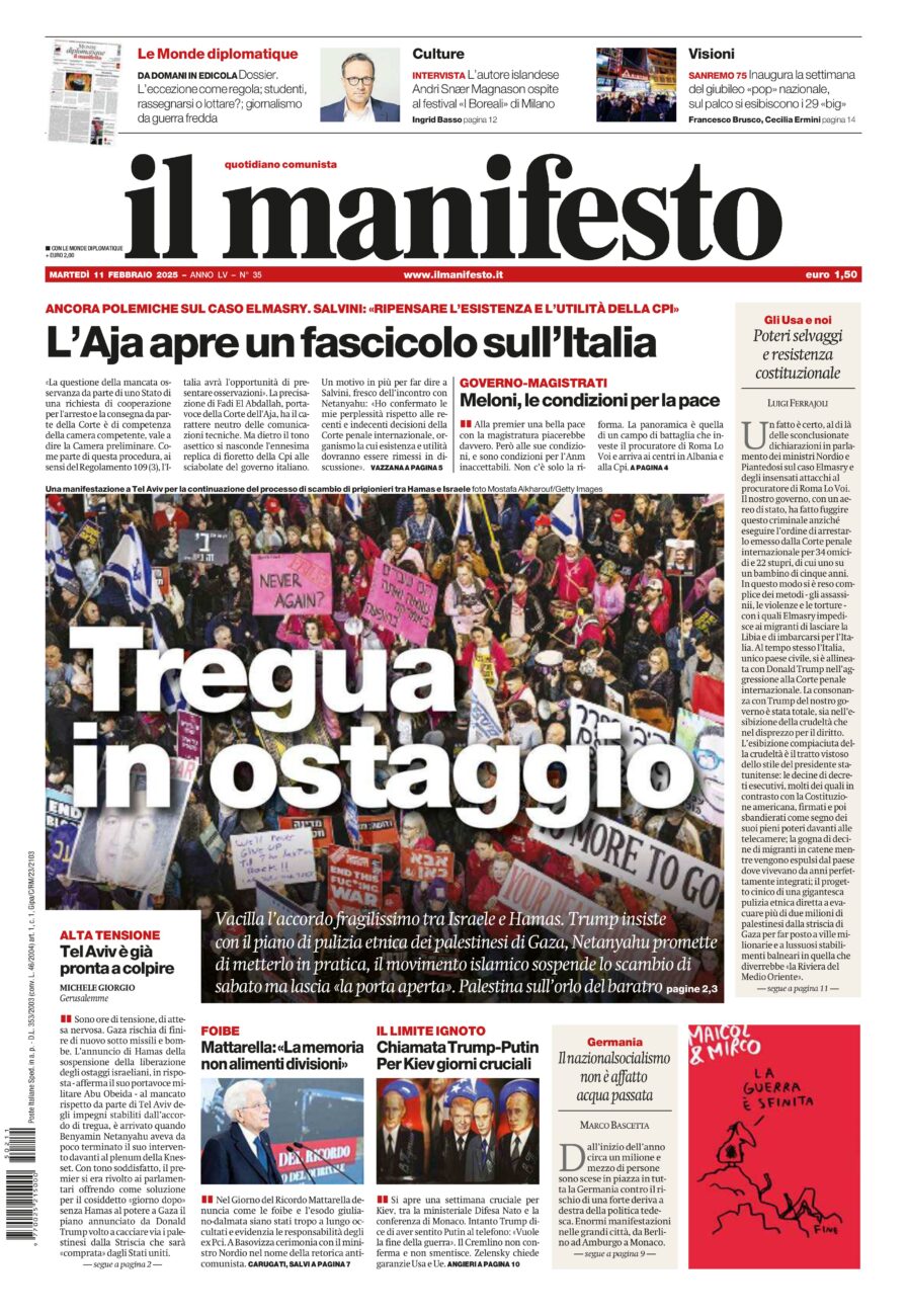 Prima-pagina-il-manifesto-edizione-del-20250211