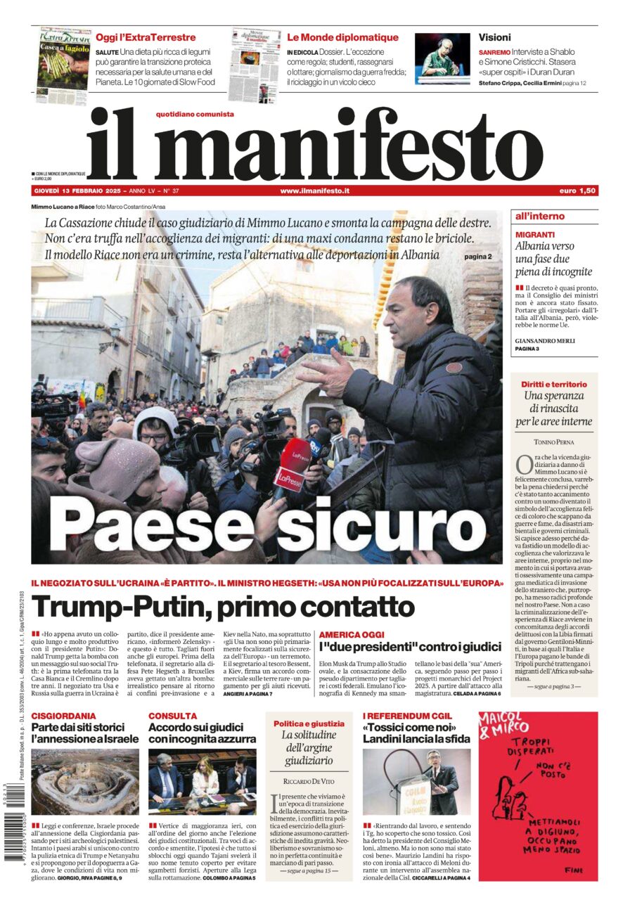 Prima-pagina-il-manifesto-edizione-del-20250213