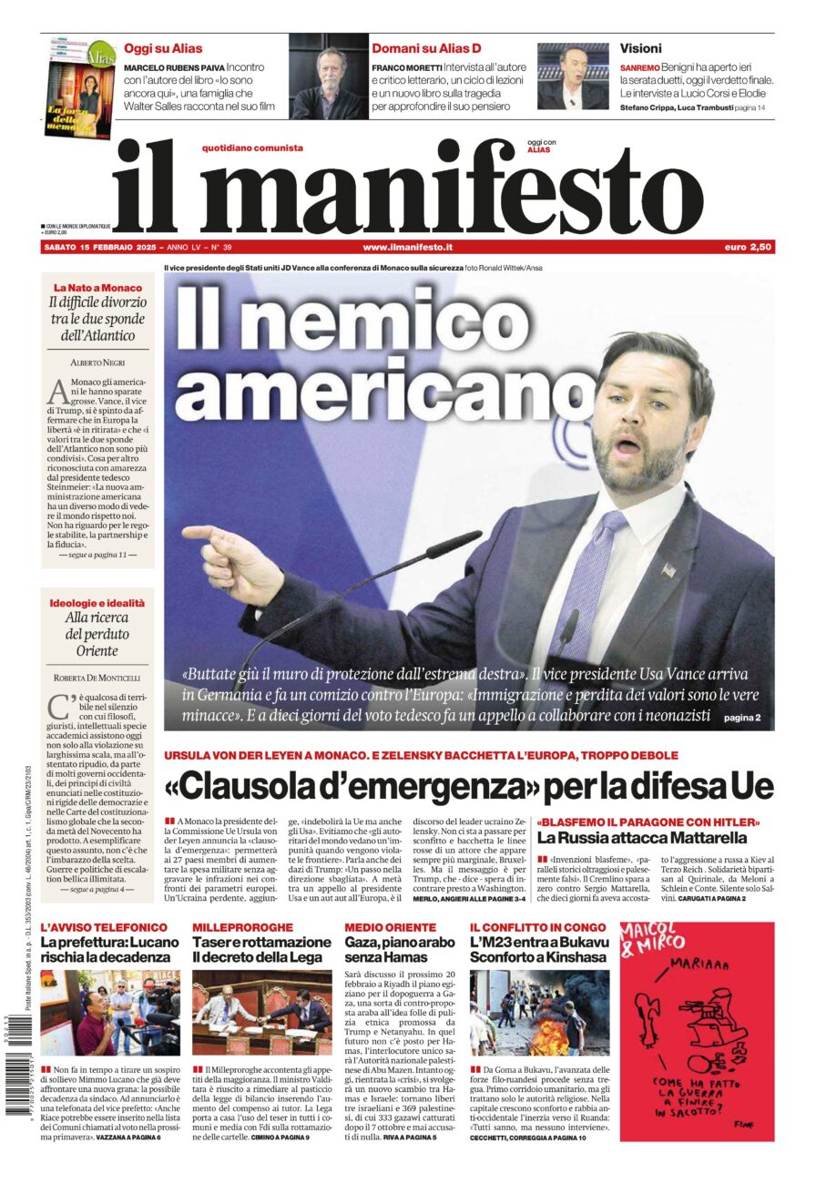 Prima-pagina-il-manifesto-edizione-del-20250215