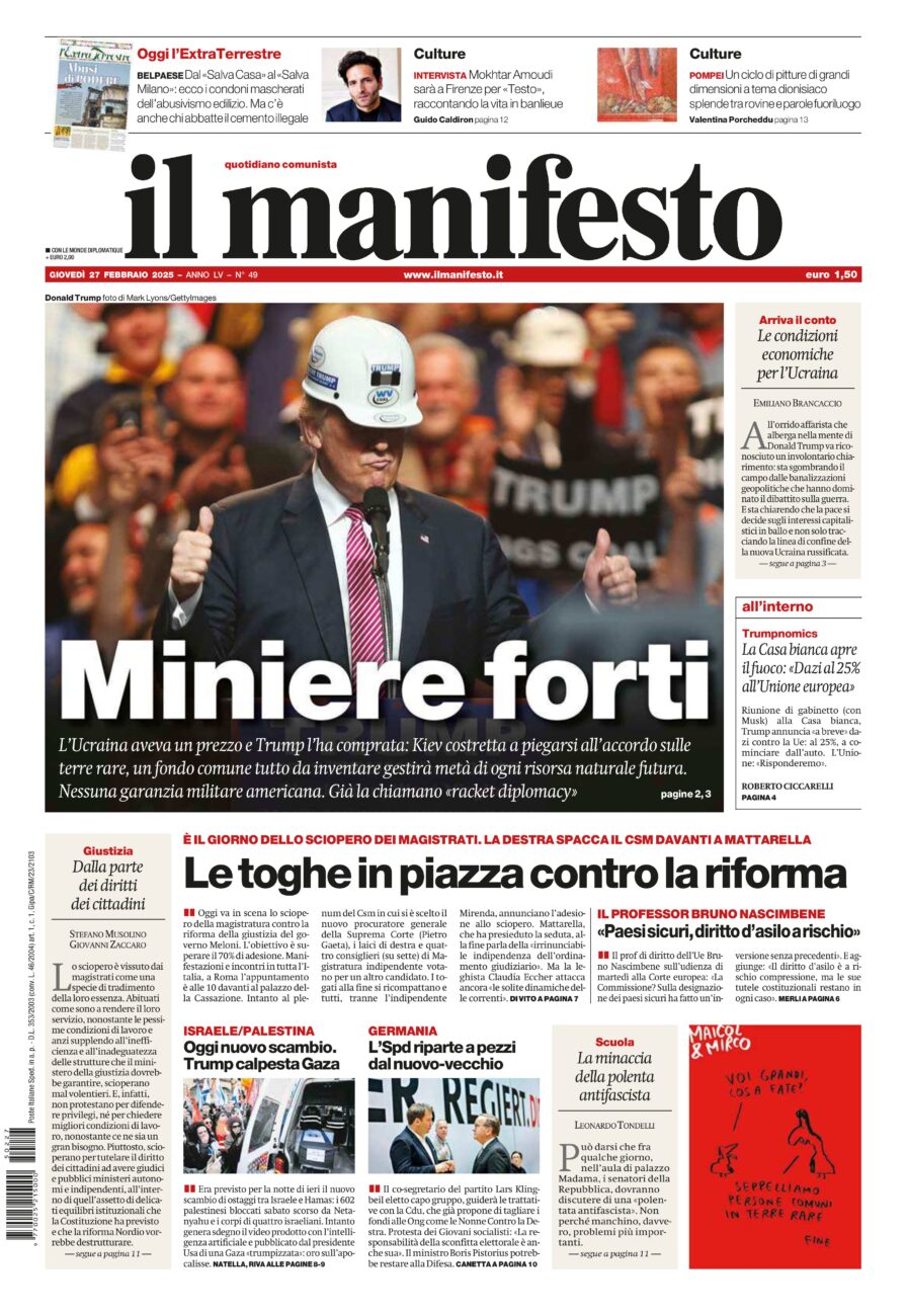 Prima-pagina-il-manifesto-edizione-del-20250227