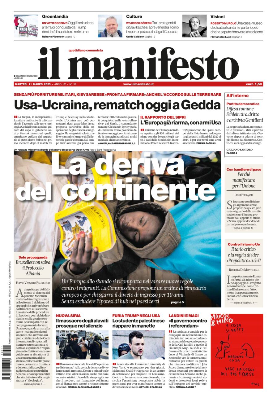 Prima-pagina-il-manifesto-edizione-del-20250311