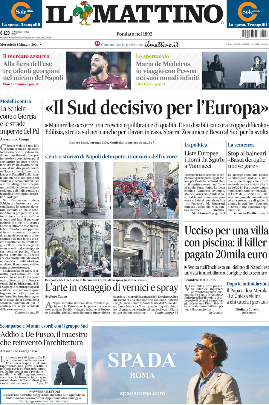 Prima-pagina-il-mattino-edizione-di-oggi-01-05-2024