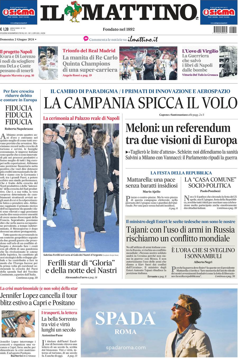 Prima-pagina-il-mattino-edizione-di-oggi-02-06-2024