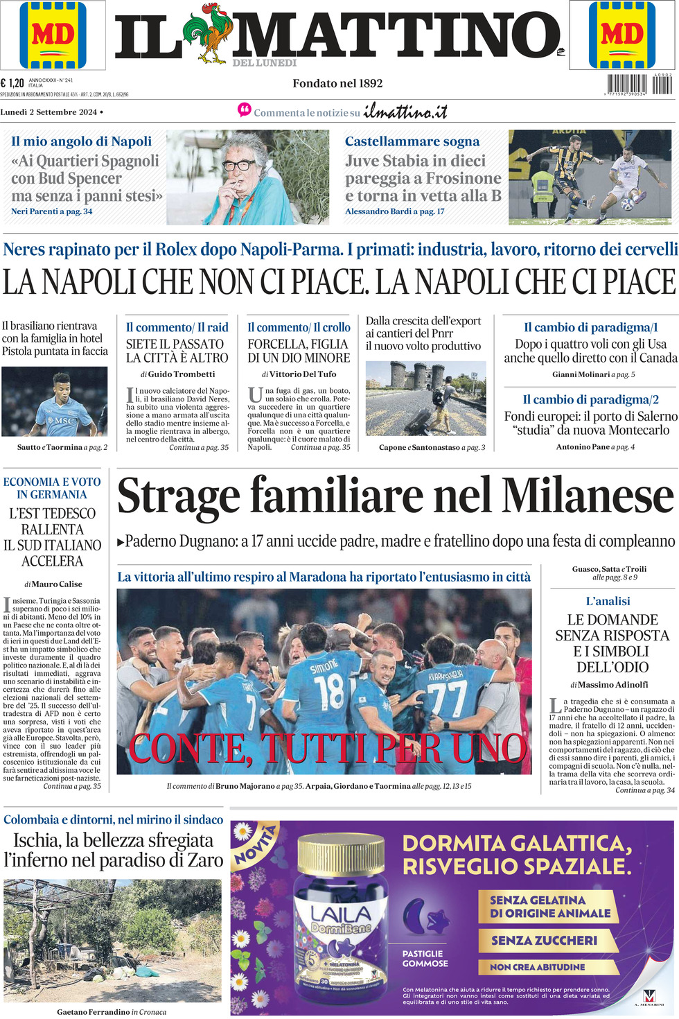 Prima-pagina-il-mattino-edizione-di-oggi-02-09-2024