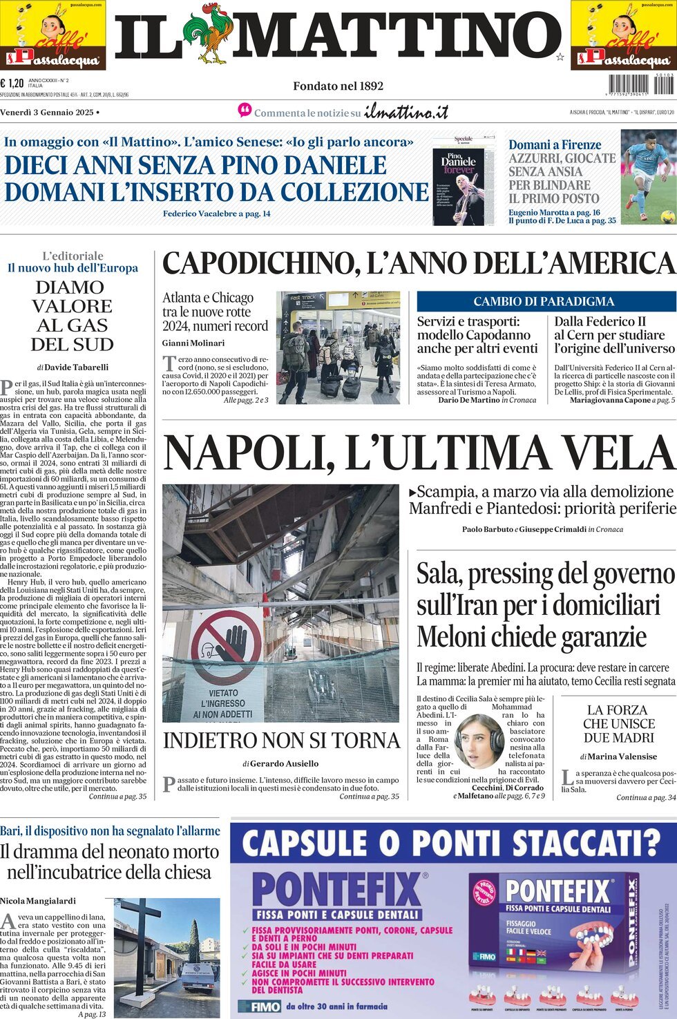 Prima-pagina-il-mattino-edizione-di-oggi-03-01-2025