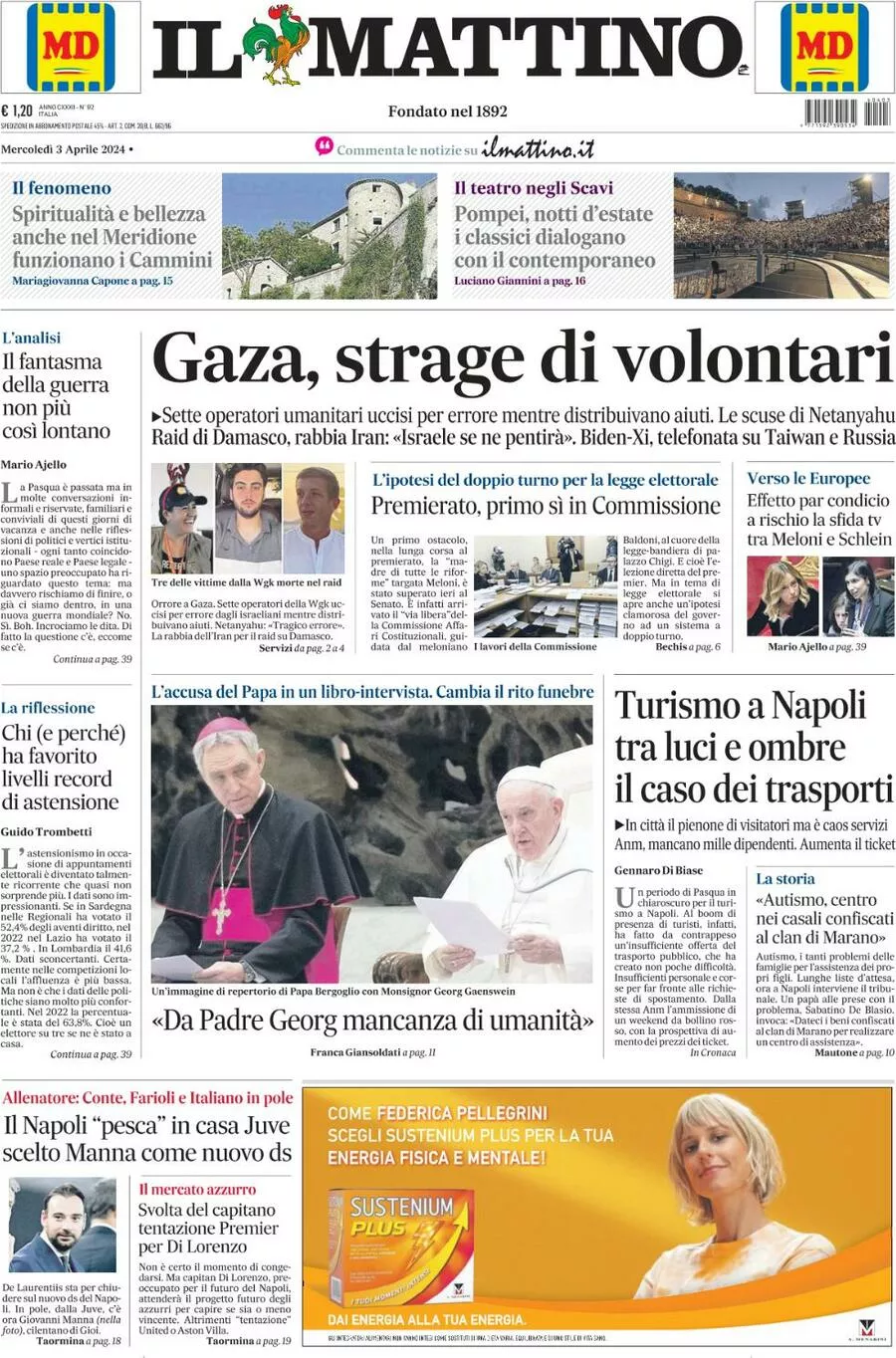 Prima-pagina-il-mattino-edizione-di-oggi-03-04-2024