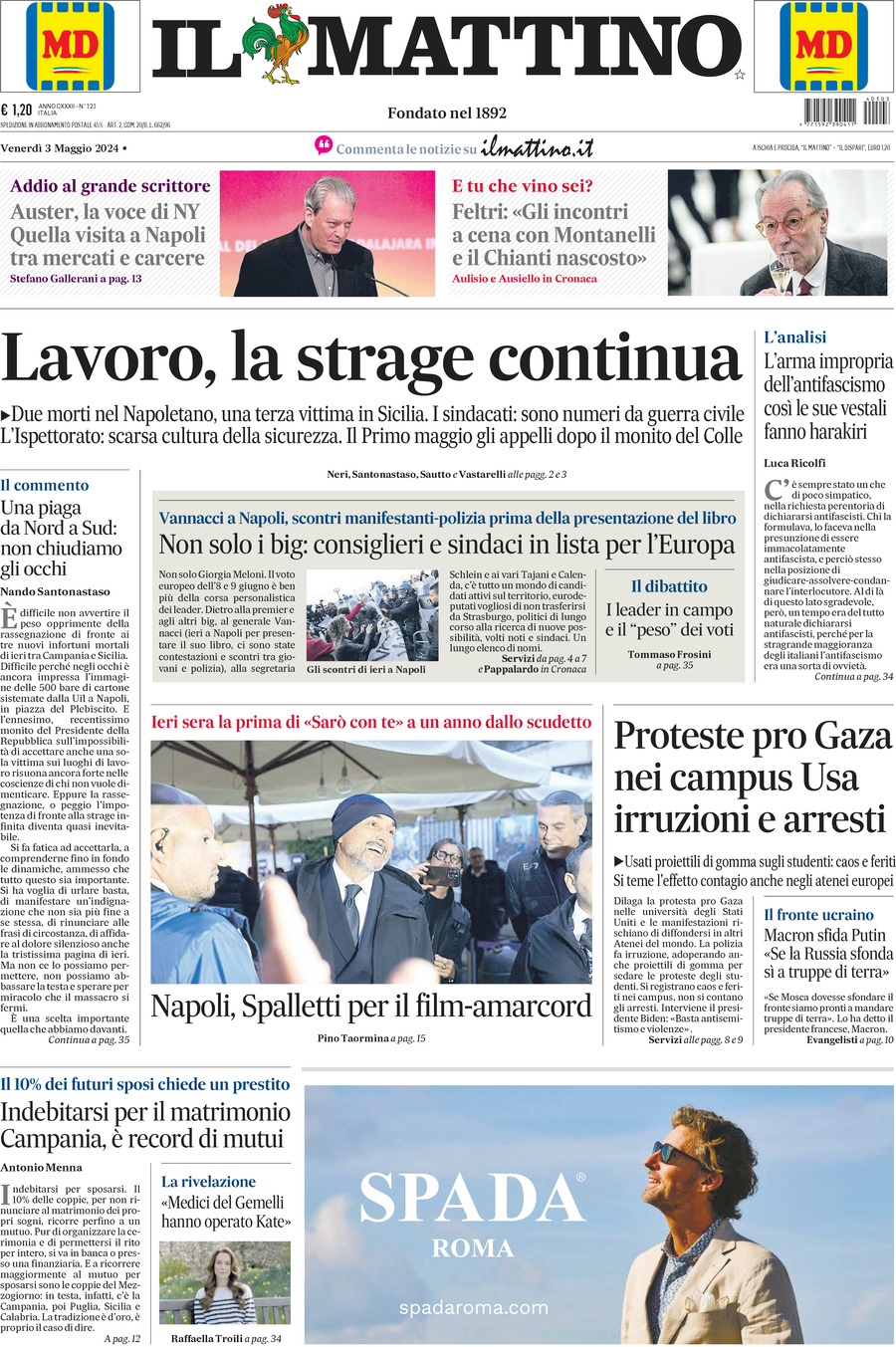 Prima-pagina-il-mattino-edizione-di-oggi-03-05-2024