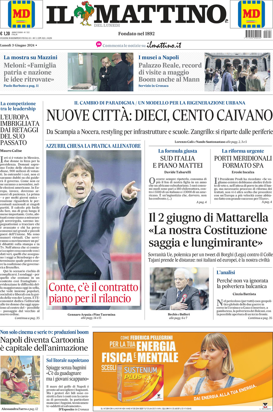 Prima-pagina-il-mattino-edizione-di-oggi-03-06-2024