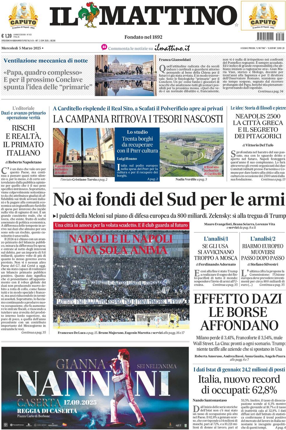 Prima-pagina-il-mattino-edizione-di-oggi-05-03-2025