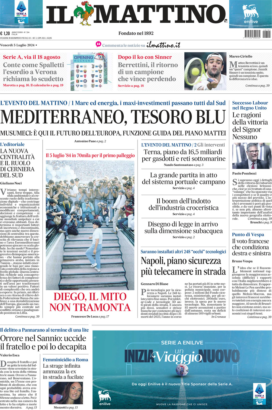 Prima-pagina-il-mattino-edizione-di-oggi-05-07-2024